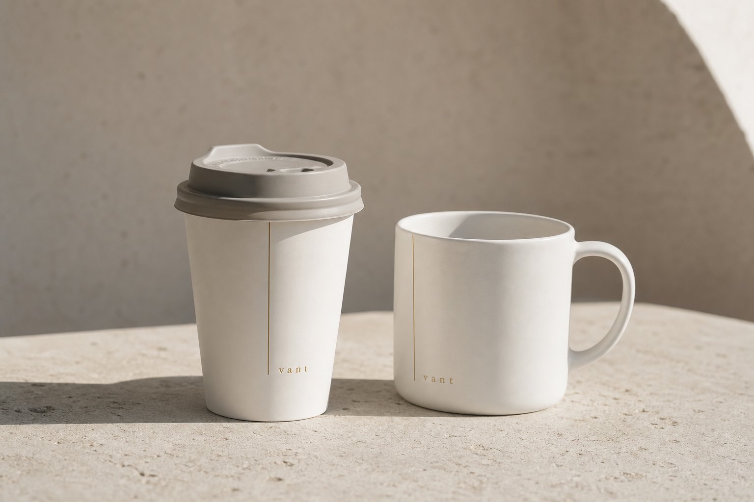 VANT cups on a light daylight setting